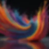 An abstract representation of emotions illustrated through swirling colors and shapes