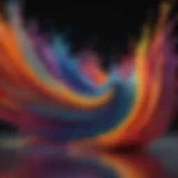 An abstract representation of emotions illustrated through swirling colors and shapes