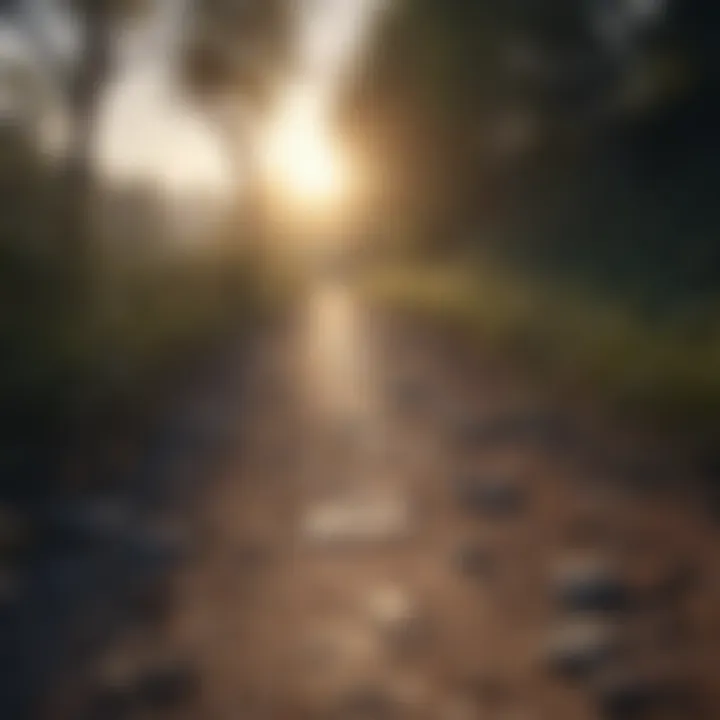 A pathway leading towards a light, symbolizing hope and personal growth