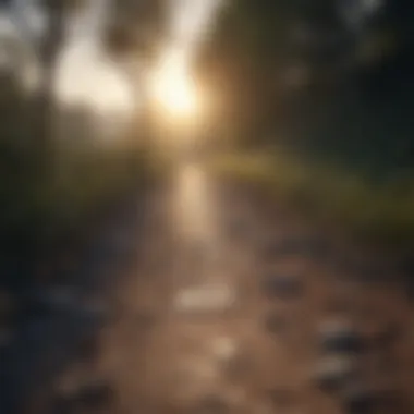 Pathway to Hope A pathway leading towards a light, symbolizing hope and personal growth