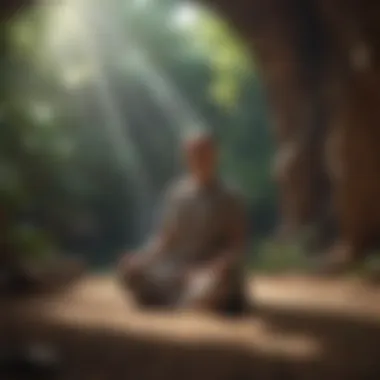 Visual representation of meditation and mindfulness for healing