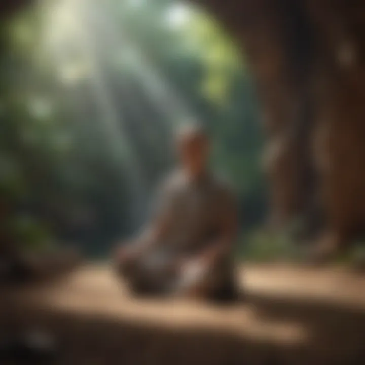 Visual representation of meditation and mindfulness for healing