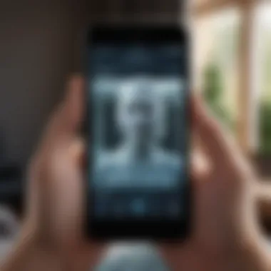 A digital interface of a mental health application showcasing user-friendly features