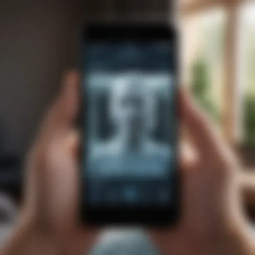 A digital interface of a mental health application showcasing user-friendly features
