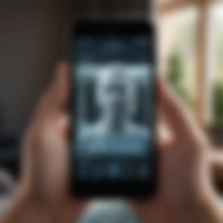 A digital interface of a mental health application showcasing user-friendly features