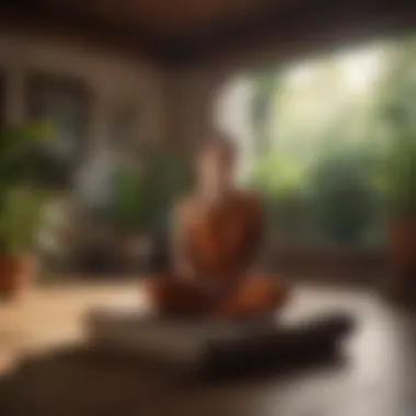 A tranquil meditation space illustrating mindfulness