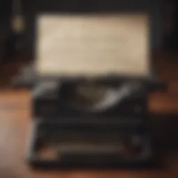 A vintage typewriter with love quotes on paper