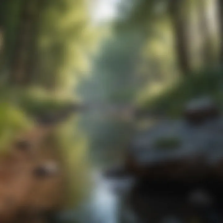 Calming nature scene for mindfulness