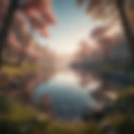 A serene landscape with soft colors promoting relaxation