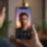 A vibrant smartphone screen displaying a friend-making app's interface