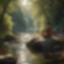 A serene landscape depicting tranquility and mindfulness