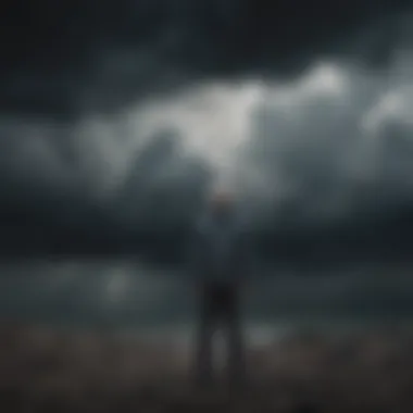 The Overwhelming Weight of Despair Abstract representation of despair through dark clouds