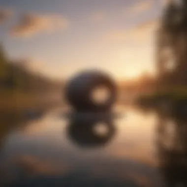Symbol of Tranquility A serene landscape with a tranquil lake reflecting the sunset, symbolizing calmness and peace.
