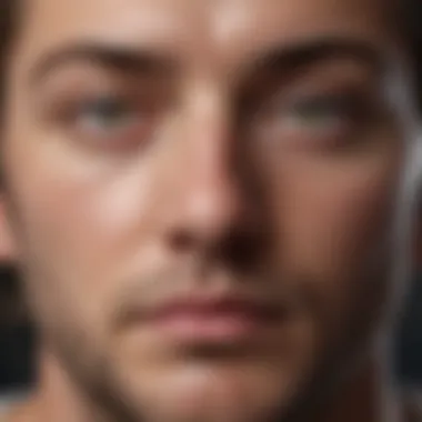 Inner Calm A close-up of a tranquil face in deep meditation, showcasing inner peace and emotional clarity.