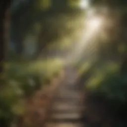 Tranquil nature scene promoting relaxation