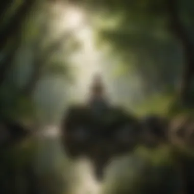 Nature's Embrace: A Haven for Meditation Tranquil nature scene promoting relaxation and focus