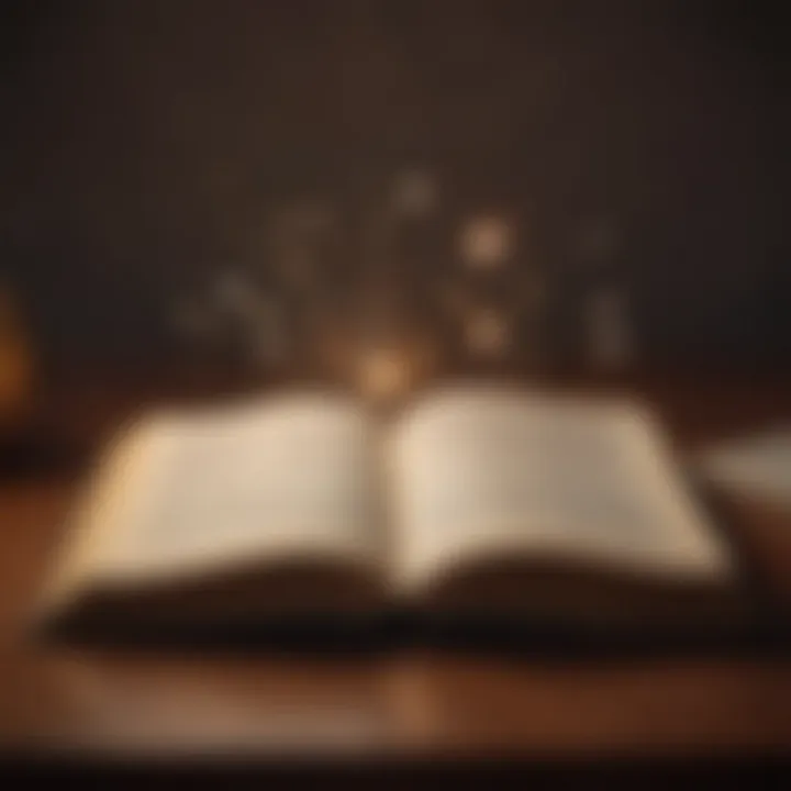 An open book with light illuminating its pages