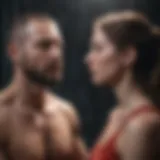 Abstract representation of anxiety in relationships