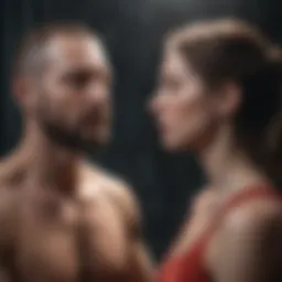 Abstract representation of anxiety in relationships