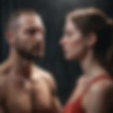 The Depths of Relationship Anxiety Abstract representation of anxiety in relationships