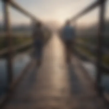 Bridges and Barriers in Relationships Visual metaphor for connection and disconnection