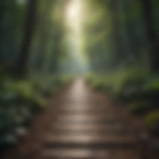 A serene landscape promoting mindfulness