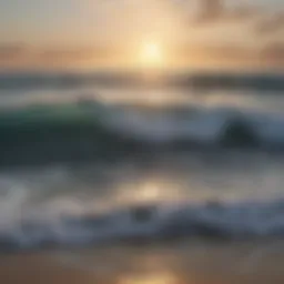 Calm ocean waves for meditation