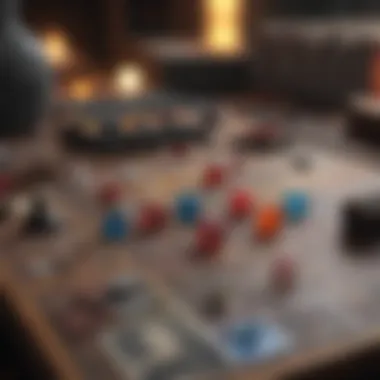Engaging Tabletop Game Components Close-up of a tabletop game with engaging components