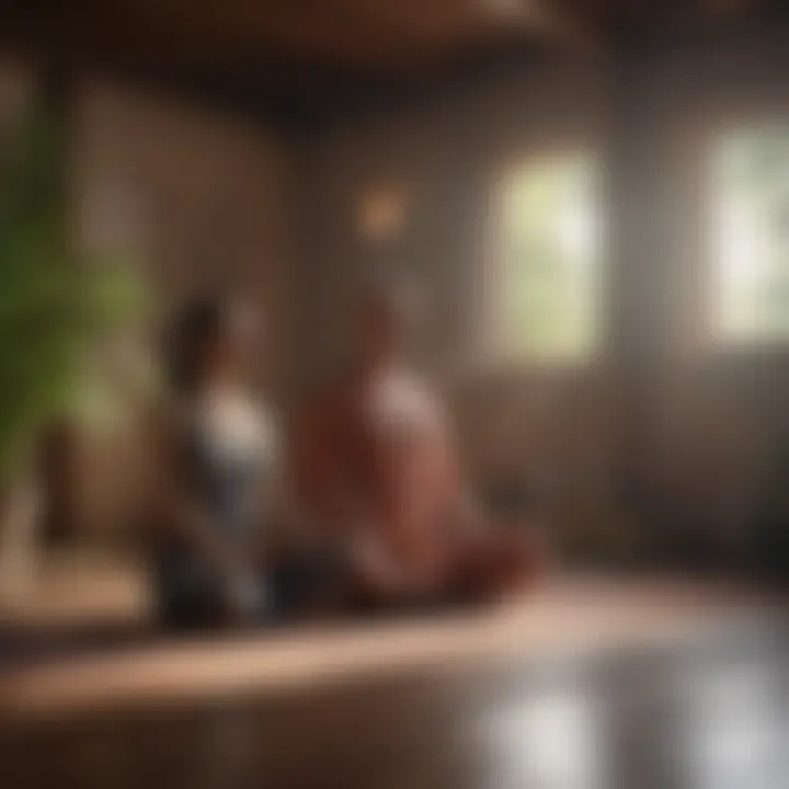 Calming visual representation of meditation techniques
