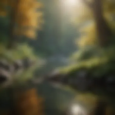 Serene landscape reflecting tranquility and calmness
