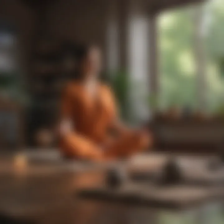 An inspiring workspace that encourages daily meditation practice
