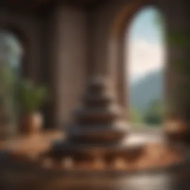 A peaceful meditation setup for deep reflection Meditation space with calming elements