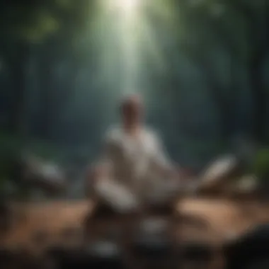 Meditation and Mindfulness An individual meditating in a tranquil environment.