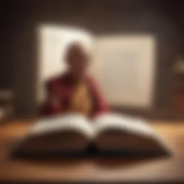 Wisdom and Reflection An open book with quotes illustrating wisdom and reflection