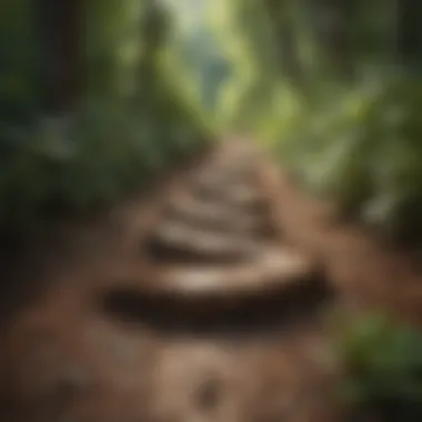 Journey of Growth A winding path symbolizing personal growth
