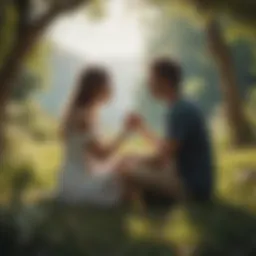 A serene landscape symbolizing love and connection