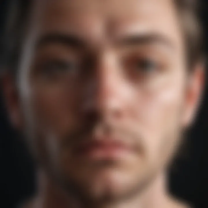 A close-up of a person meditating with focus and dedication