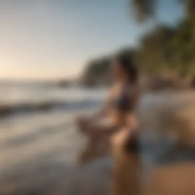 Yoga by the Water Yoga poses on a tranquil beach