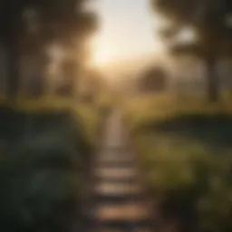 A serene landscape at dawn, symbolizing tranquility and new beginnings