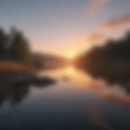 A serene sunrise over a calm lake symbolizing new beginnings