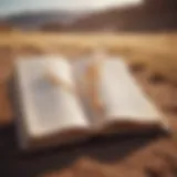 An open book with pages turning in the wind, symbolizing the journey of self-discovery.