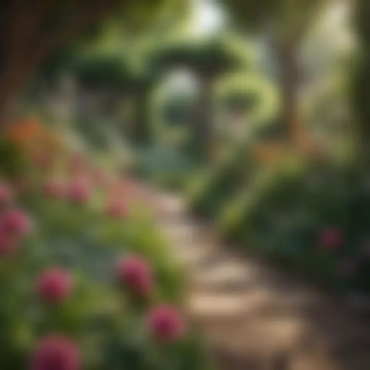 A vibrant garden in full bloom, signifying growth and positivity.