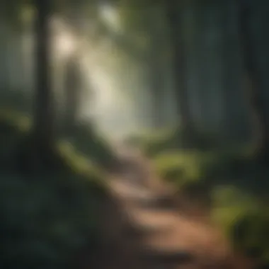 Journey of Identity A pathway winding through a forest, representing the journey of identity