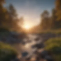 A serene landscape symbolizing tranquility and happiness