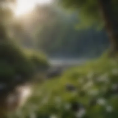 Emotional Calmness in Nature A serene landscape symbolizing tranquility amidst chaos