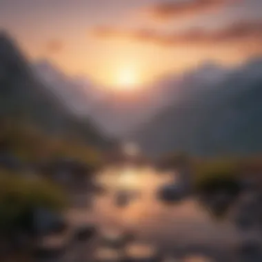 A New Dawn of Resilience A sunrise over mountains reflecting hope and new beginnings