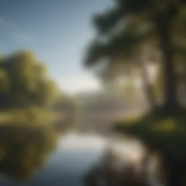 Mindfulness and Inner Peace A tranquil scene by a lake, representing mindfulness and inner peace