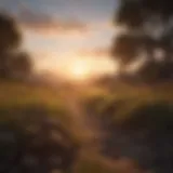 A serene landscape with a sunrise symbolizing new beginnings and hope