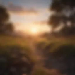 A serene landscape with a sunrise symbolizing new beginnings and hope