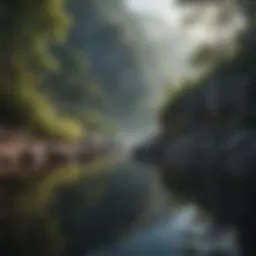 A serene landscape symbolizing inner peace and self-reflection